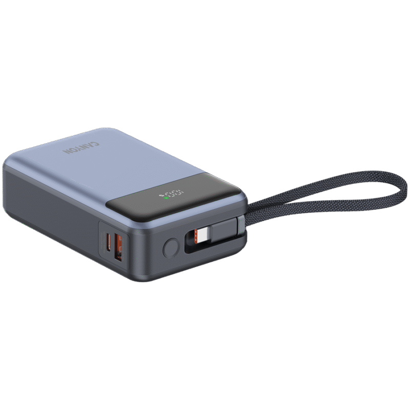 CANYON Powerbank OnPower 600 z kablami 20000 mAh PD65W Grafitowy - obrazek 3