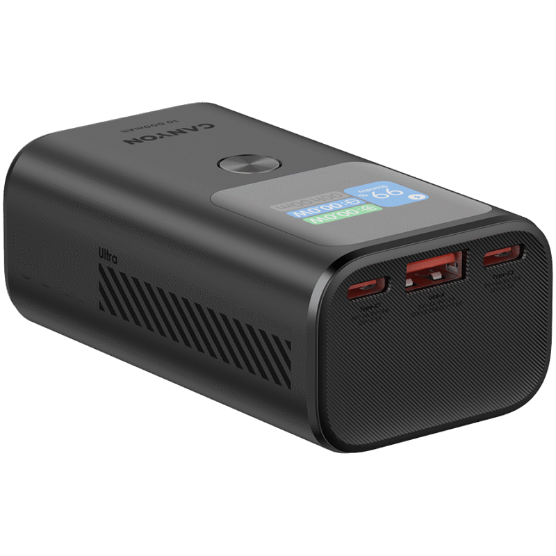CANYON Powerbank OnPower 130 TFT 10000 mAh PD30W Grafitowy - obrazek 4